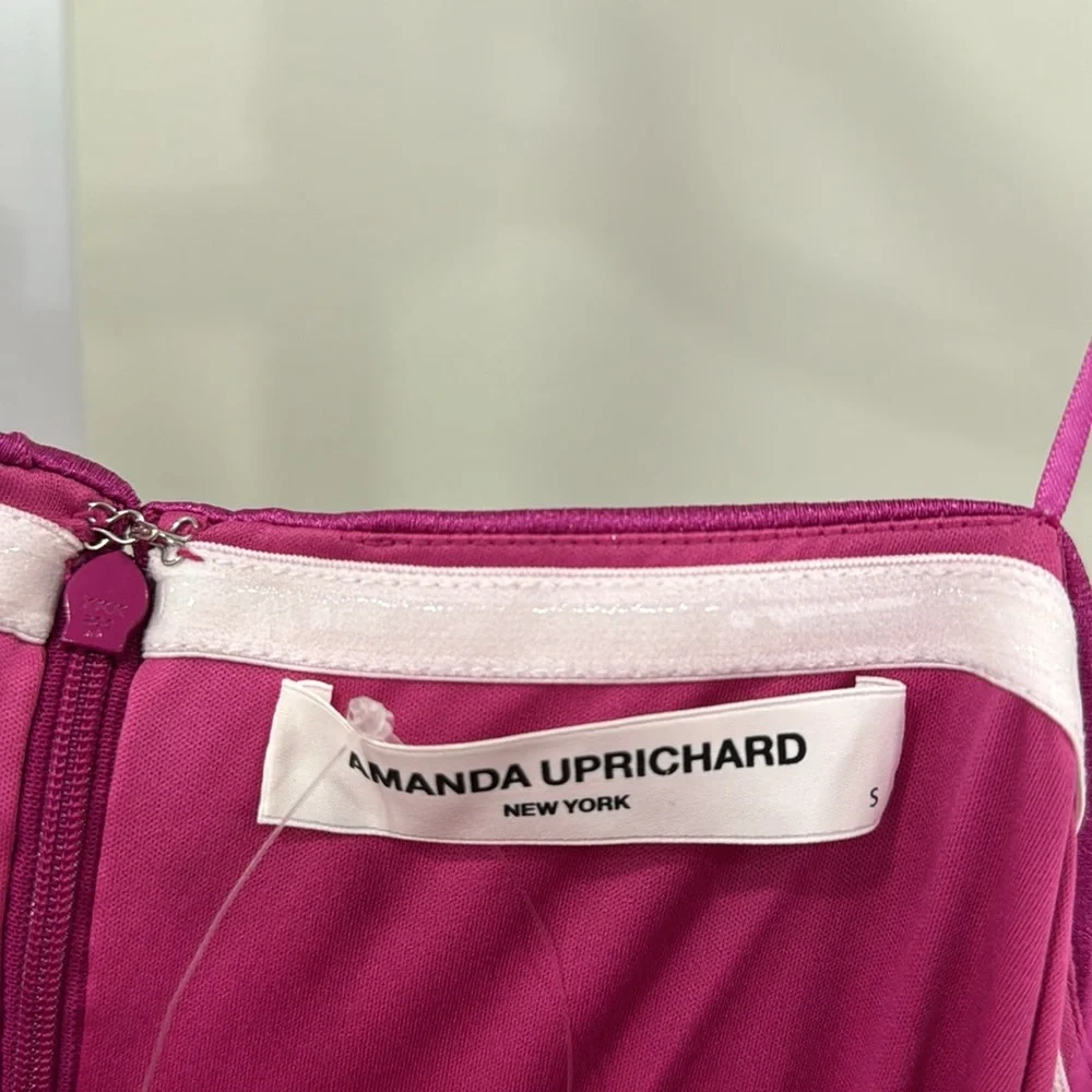 Amanda Uprichard Jersey Anja Mini Dress in Fuchsia - Picture 6 of 8